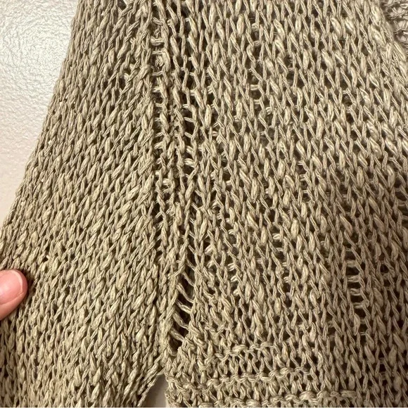 Aritzia Talula Asymmetrical Open Knit Sweater Women Size S - Picture 8 of 10